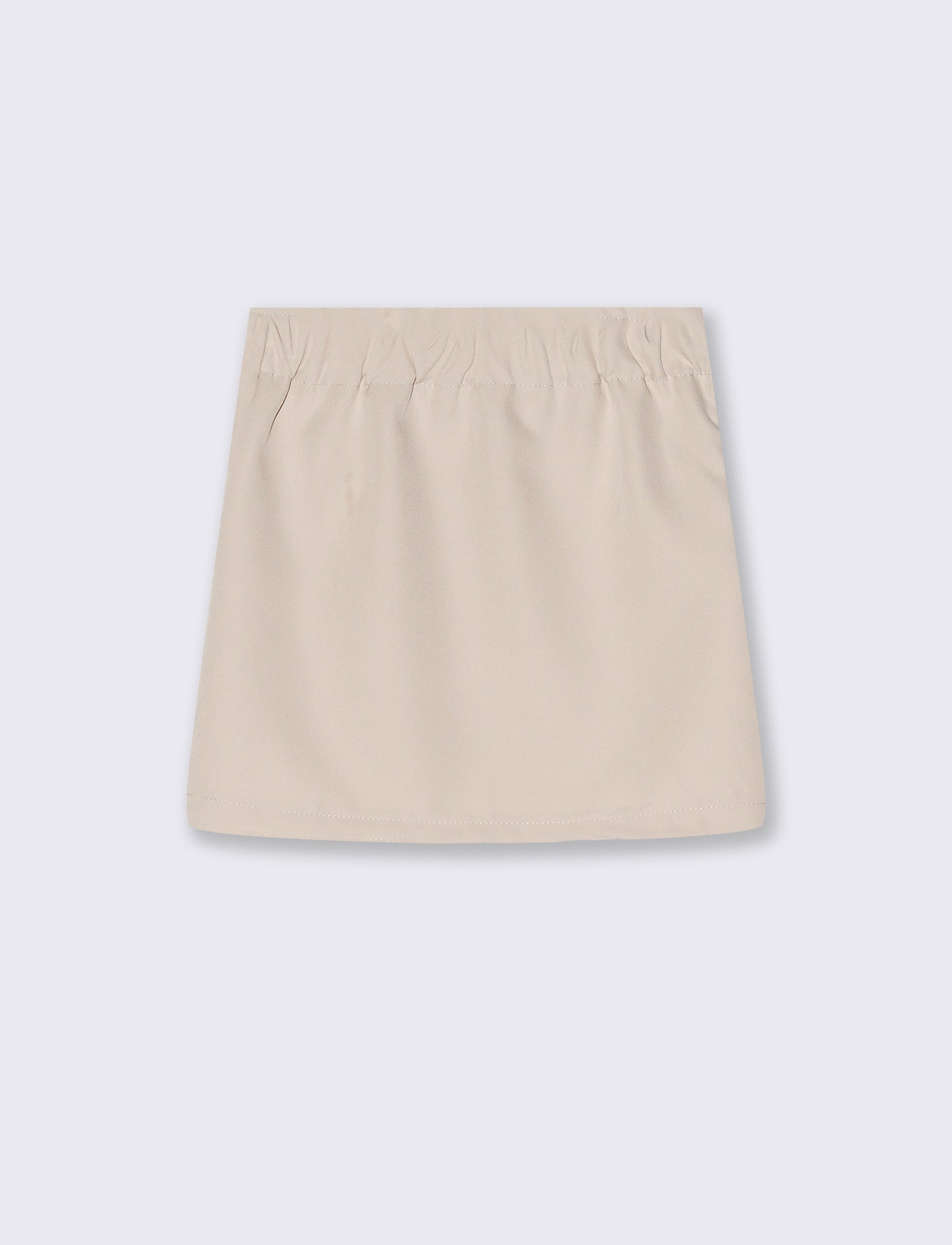 Gonna bambina con fiocco e fascia decorativa - Beige