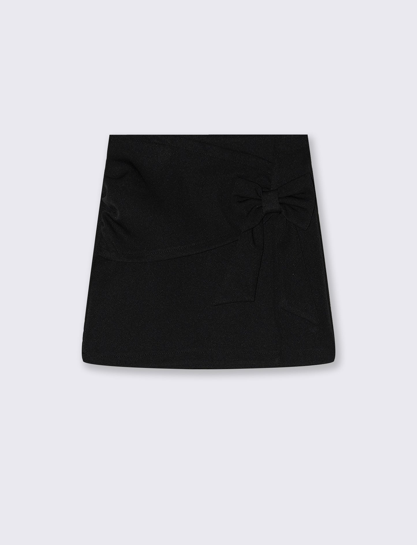 Girl's dress with bow and decorative band - Black