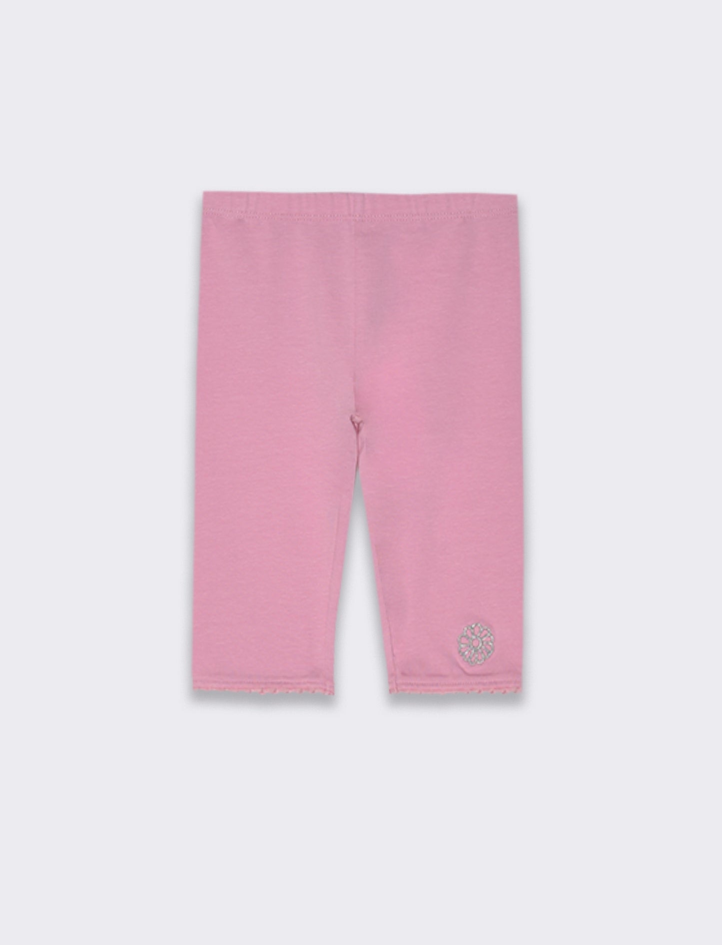 Leggings con ricamo da neonata - Rosa
