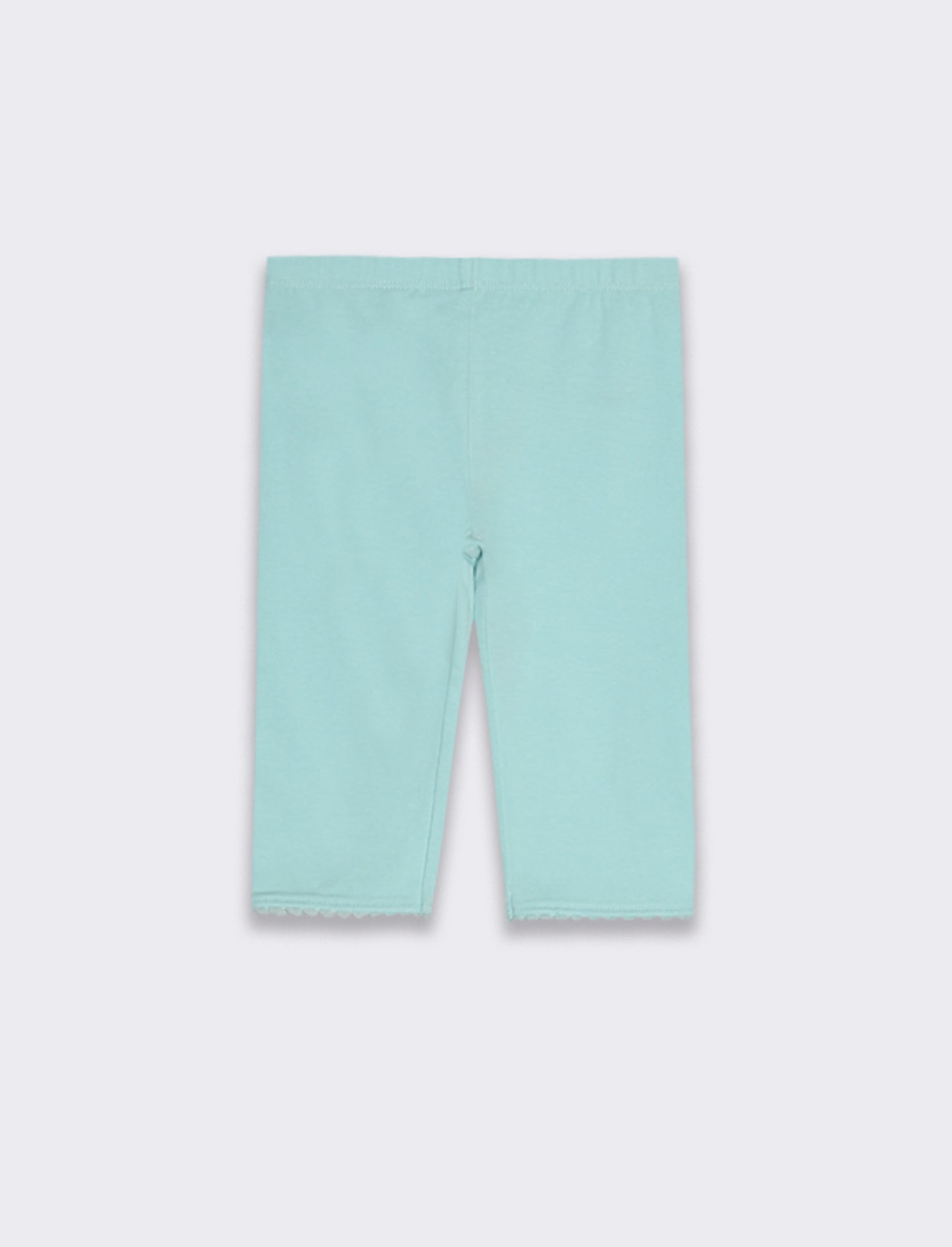 Leggings con ricamo da neonata - Azzurro