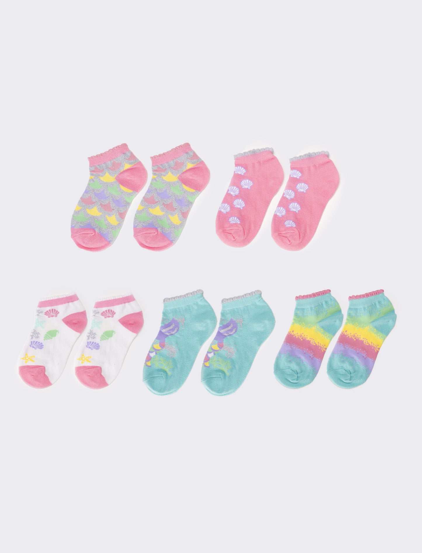Calzini bambina 5 paia sirenetta - Multicolore