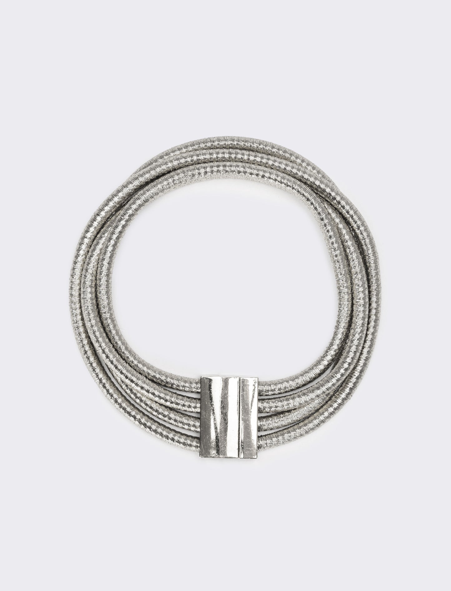 Collana donna 4 cordoni con chiusura metallo - Argento