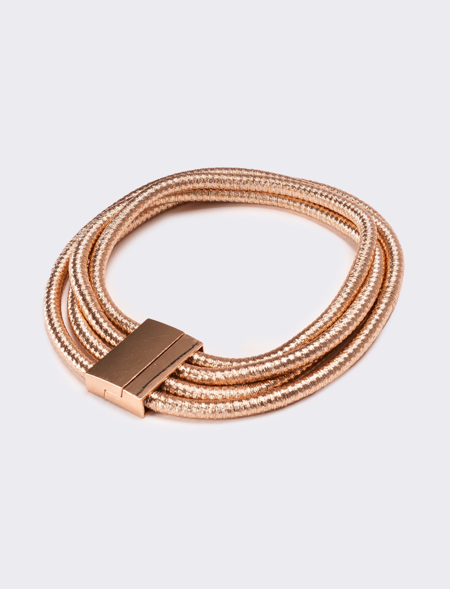Collana donna 4 cordoni con chiusura metallo - Rosa