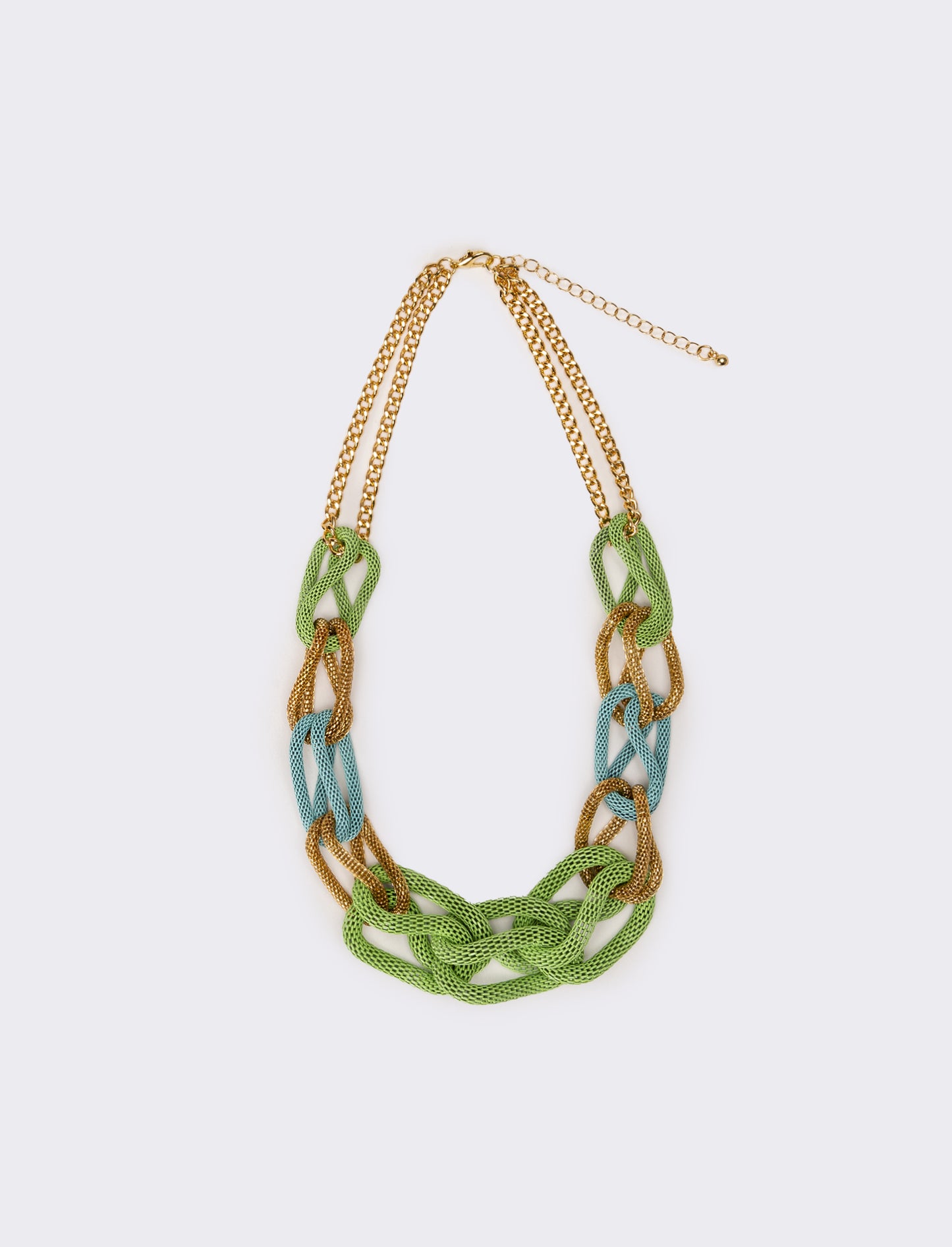 Collana donna maglia - Verde