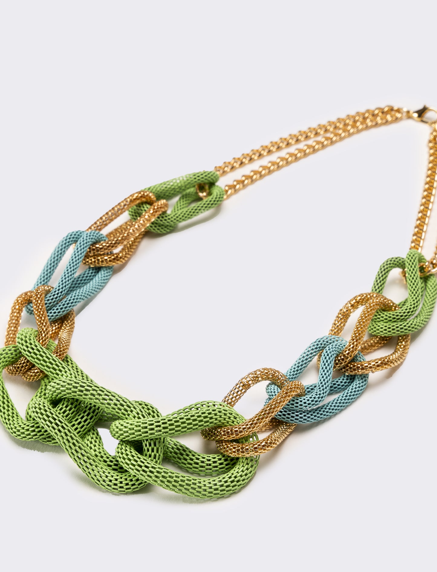 Collana donna maglia - Verde