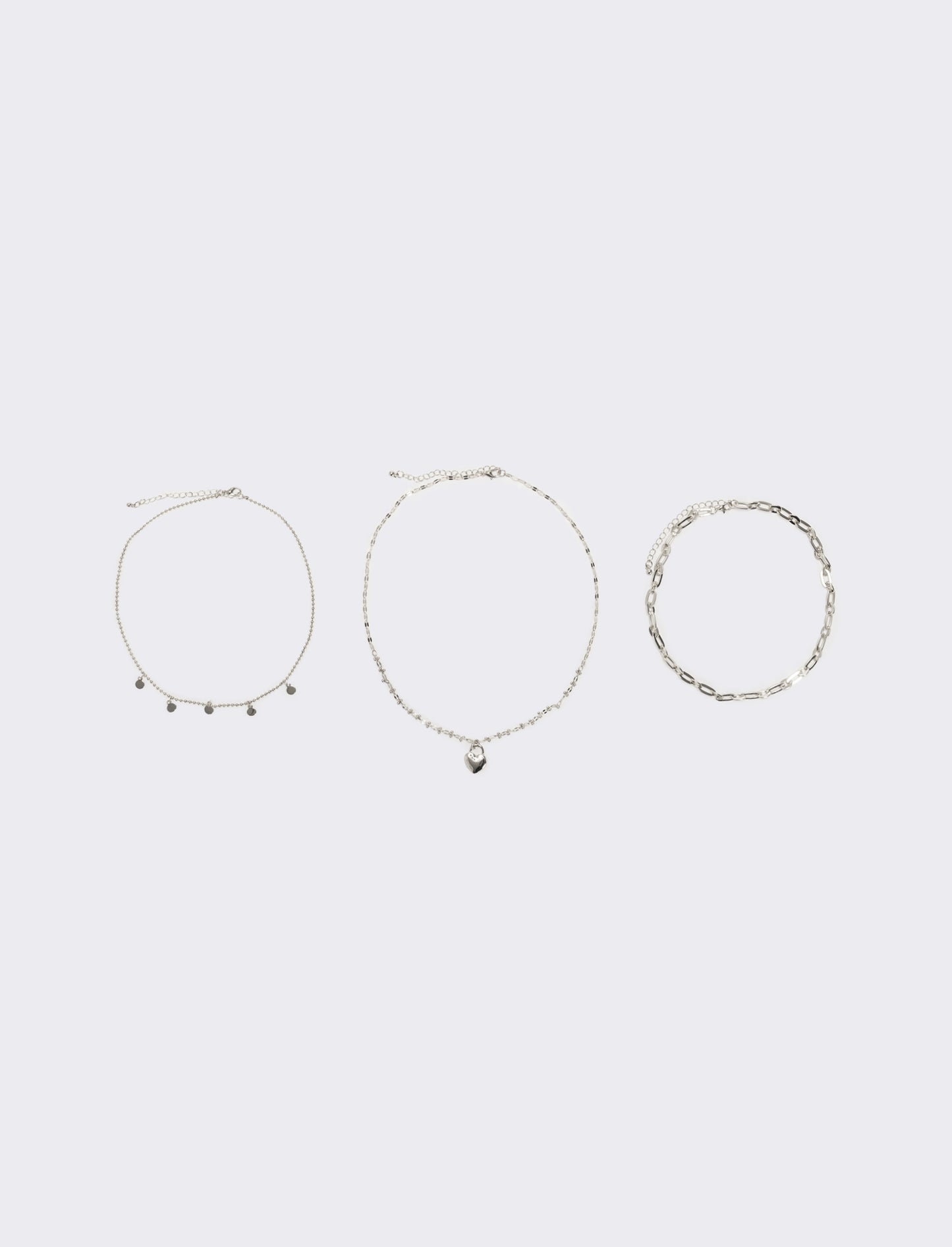 Collana donna 3 fili diversi - Argento