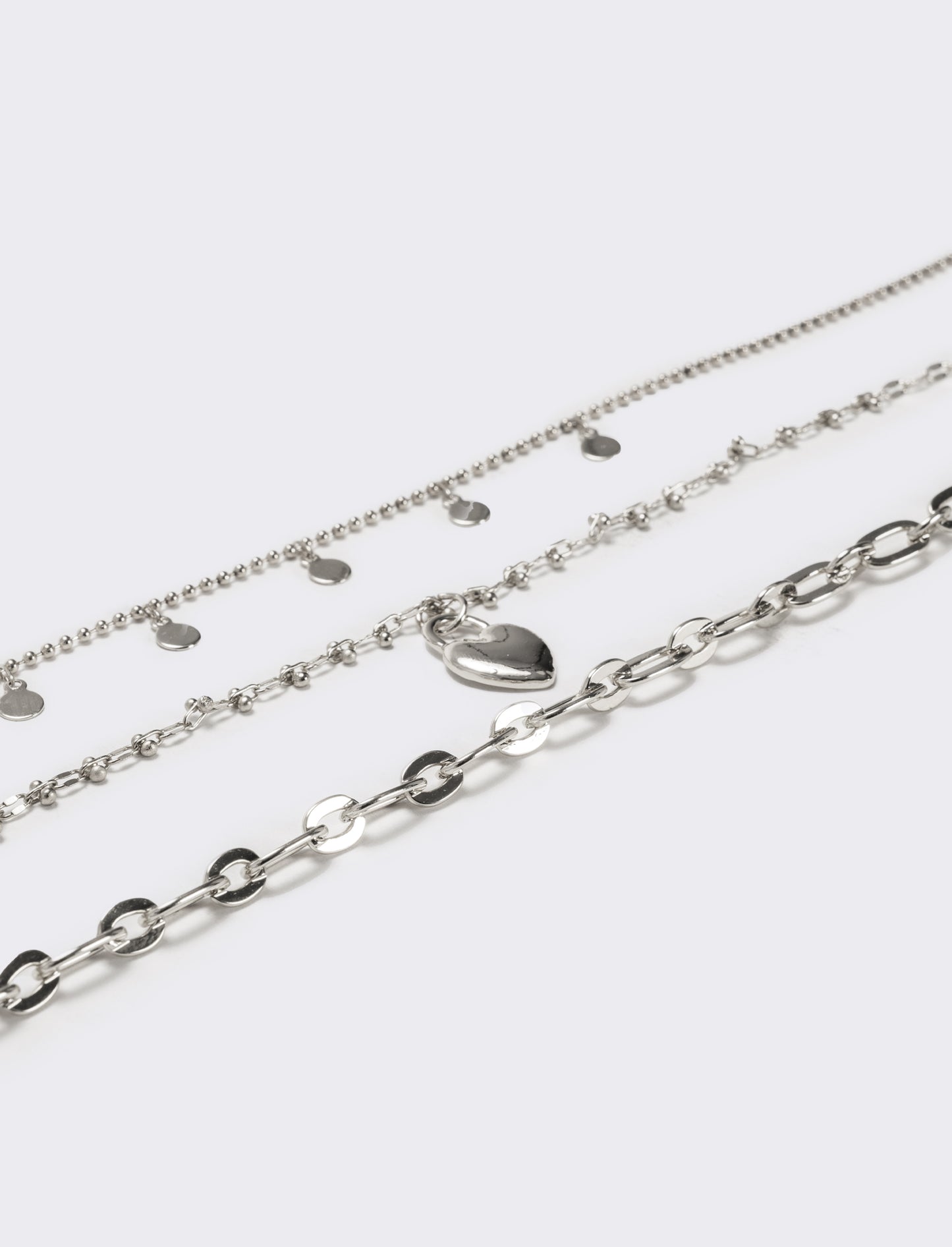 Collana donna 3 fili diversi - Argento