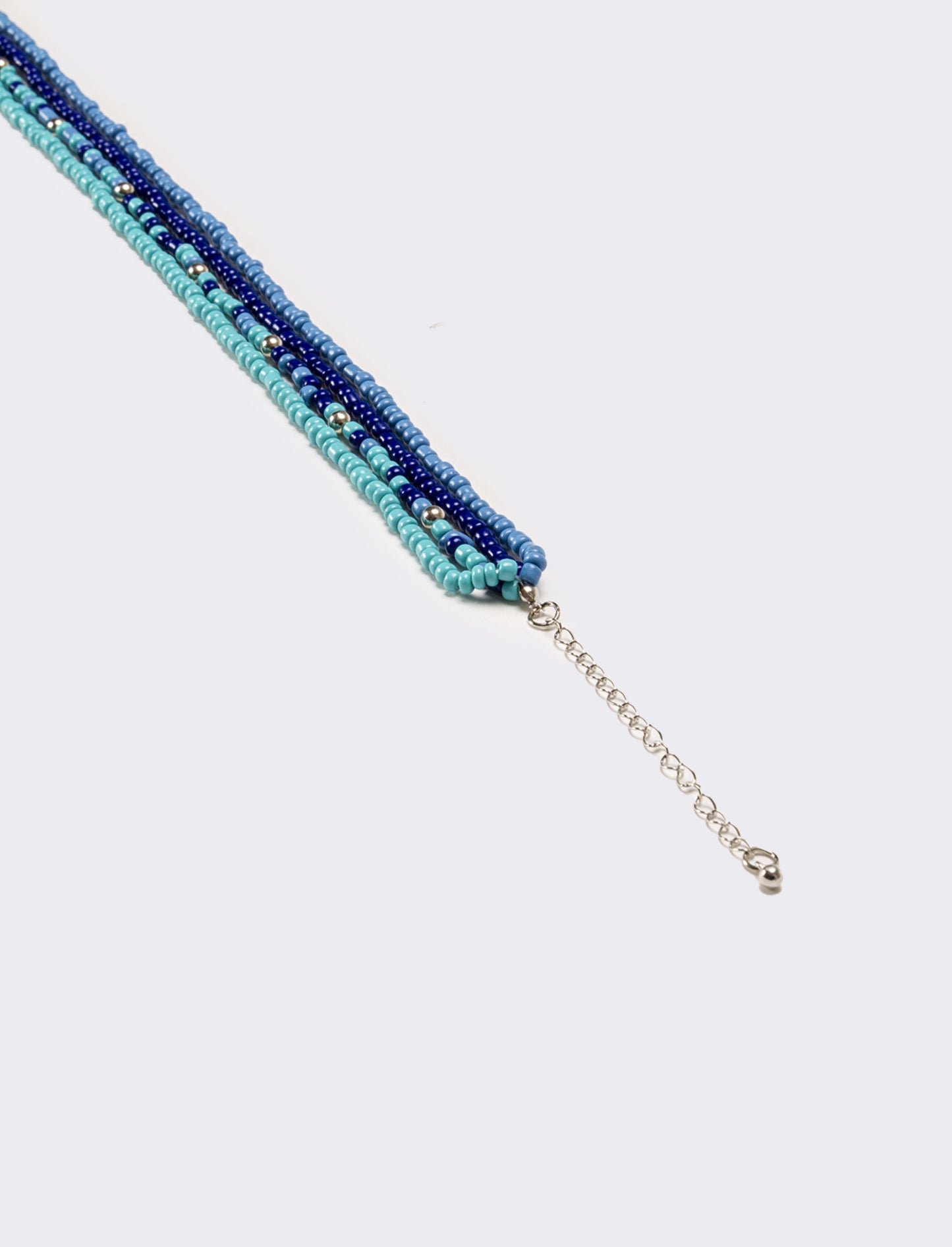 Collana donna 4 fili di conteria - Blu