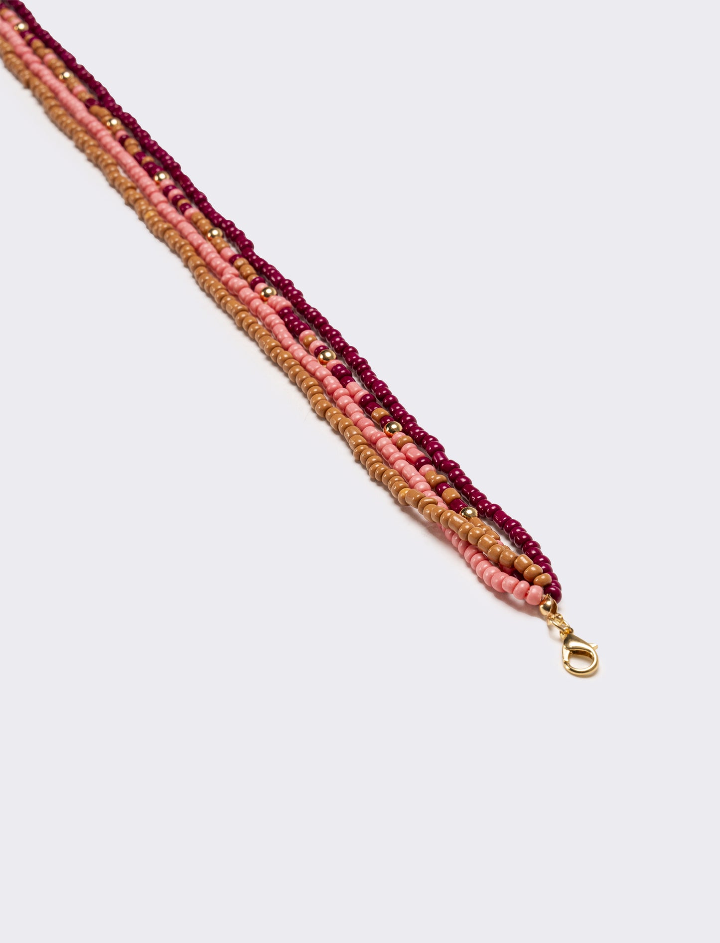 Collana donna 4 fili di conteria - Bordeaux