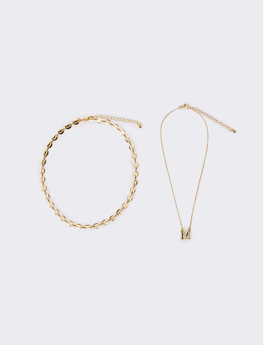 Collana donna con lettera iniziale - Var 5