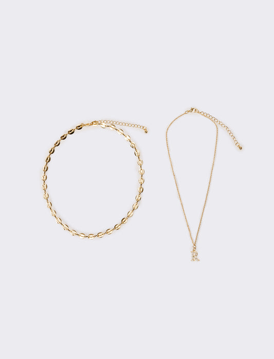 Collana donna con lettera iniziale - Var 6
