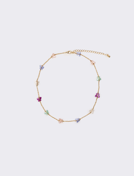 Collana donna con farfalle - Oro