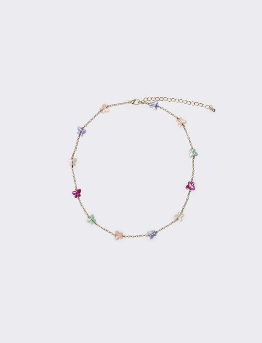 Collana donna con farfalle - Argento
