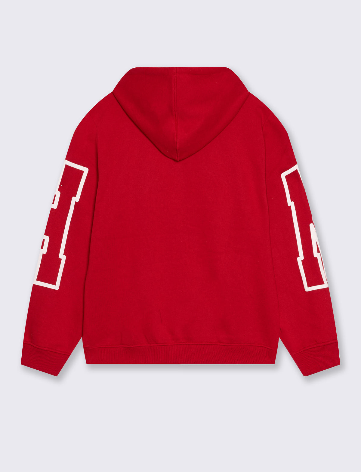 Felpa cappuccio con stampa effetto puff - Rosso