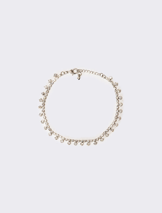 Cavigliera donna strass - Argento