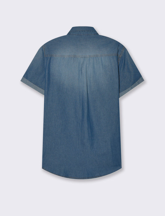 Camicia in denim leggero da uomo - Denim