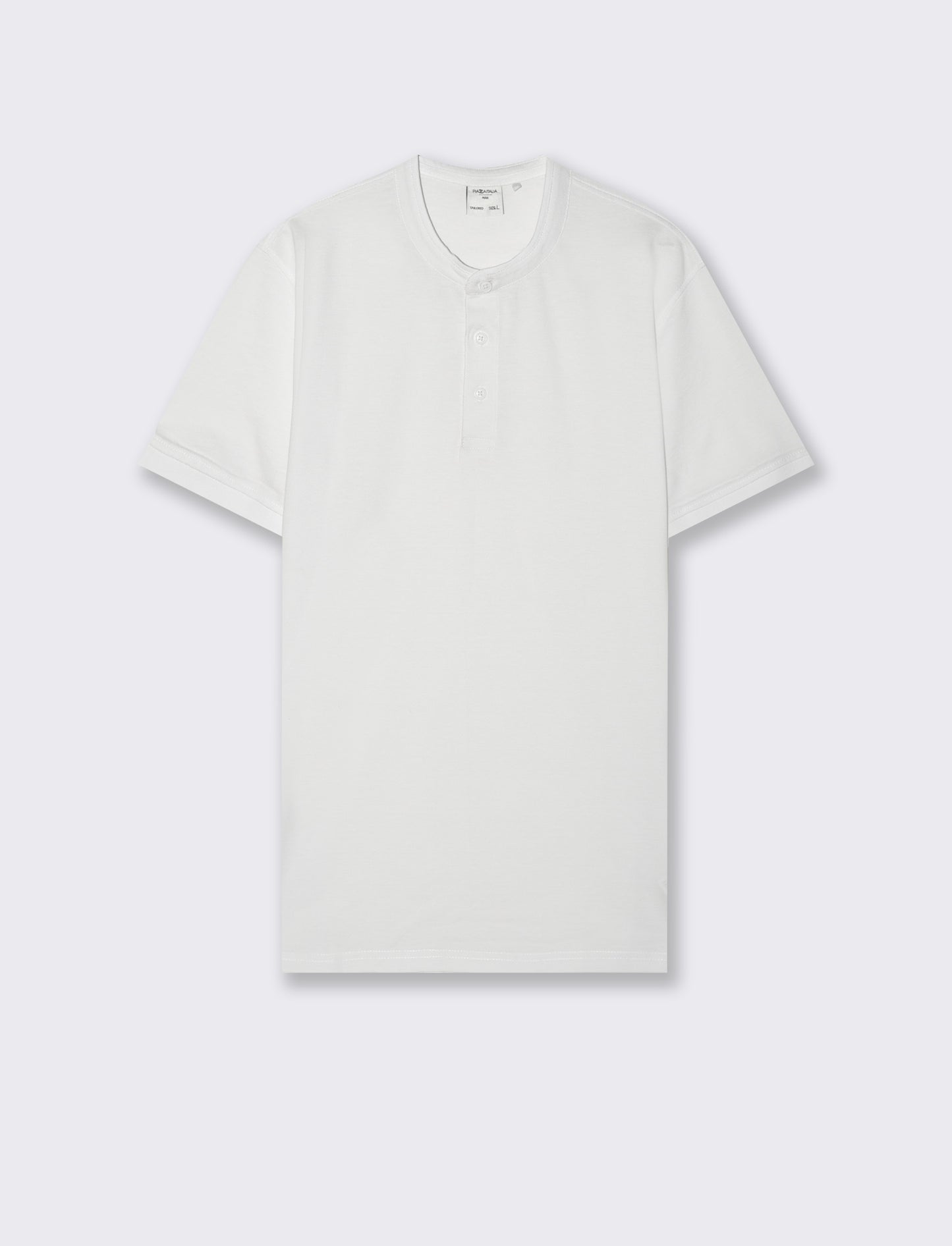 Polo coreana in piquet da uomo - Bianco