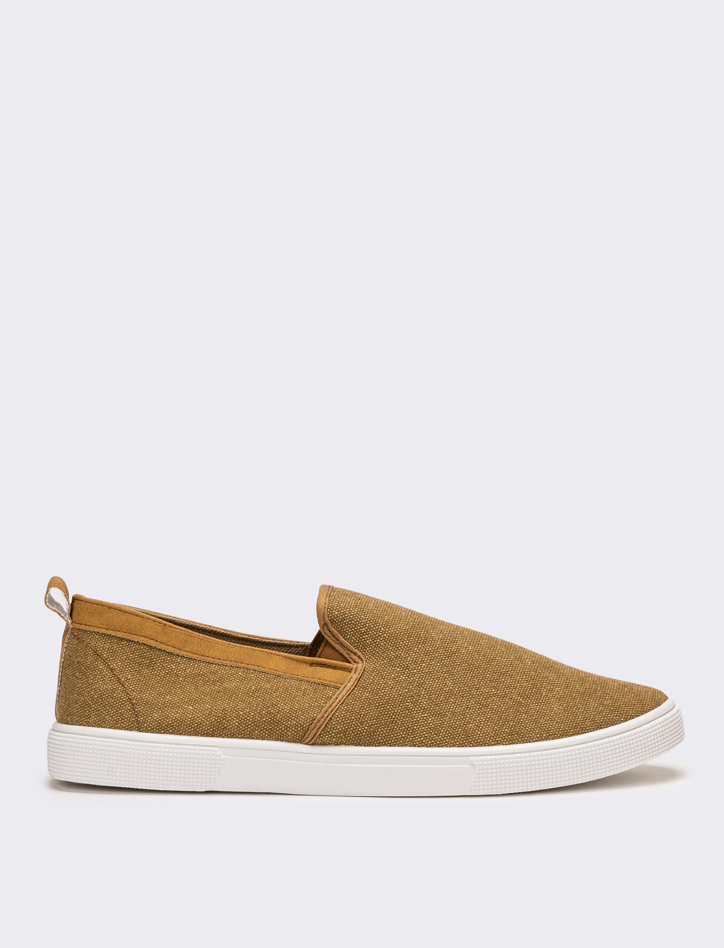 Slip-on da uomo in canvas - Cammello