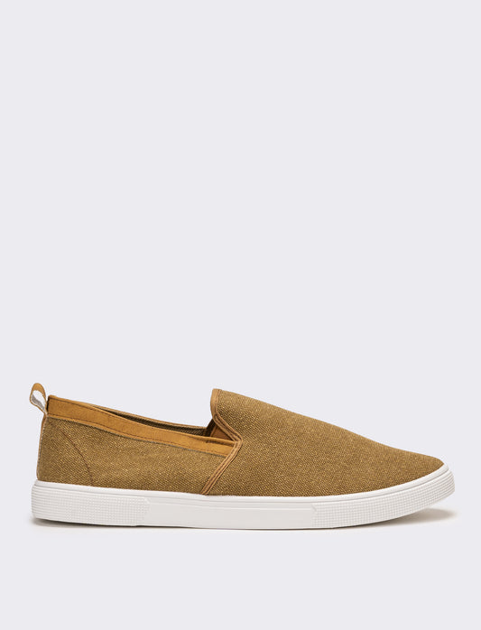 Slip-on da uomo in canvas - Cammello