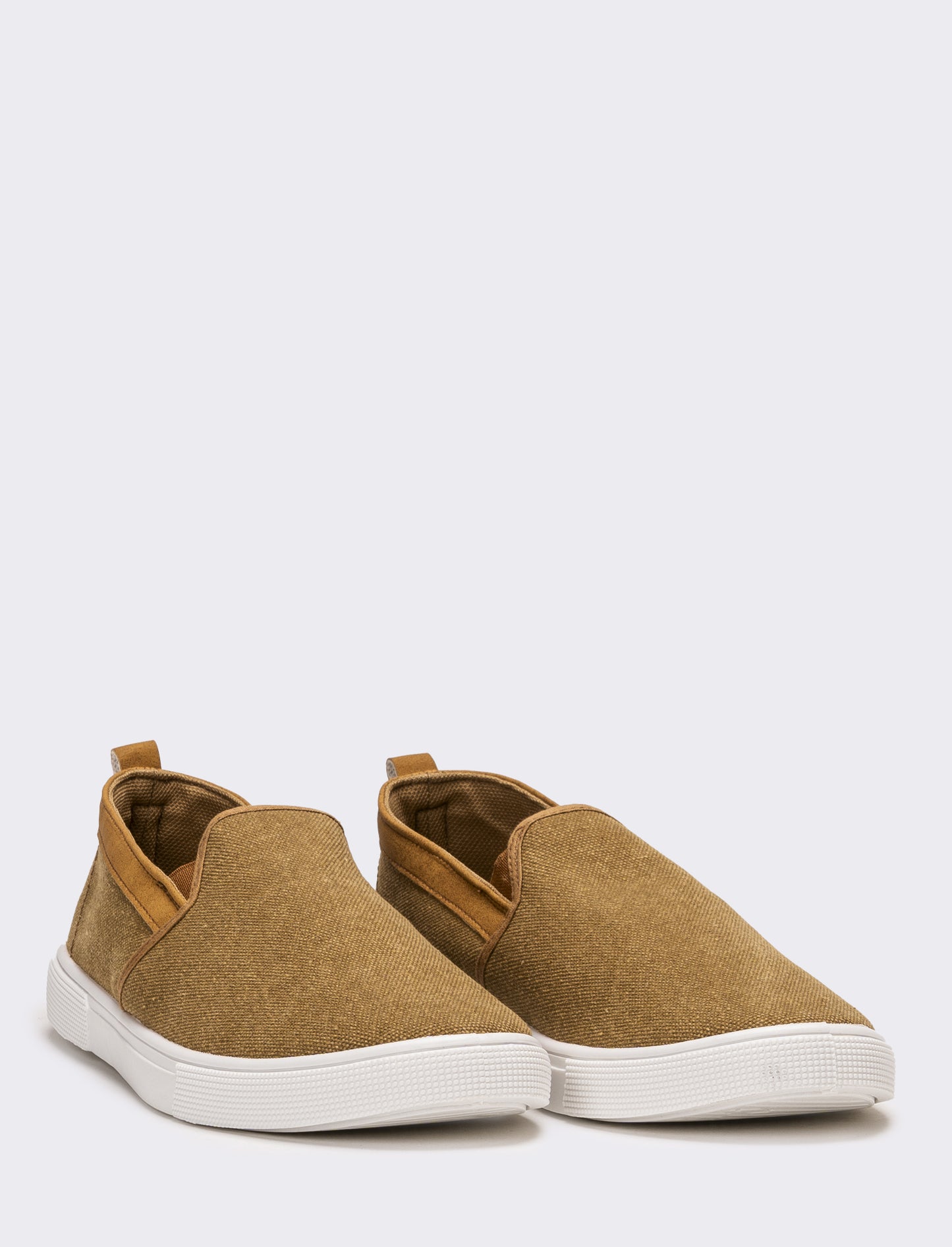 Slip-on da uomo in canvas - Cammello