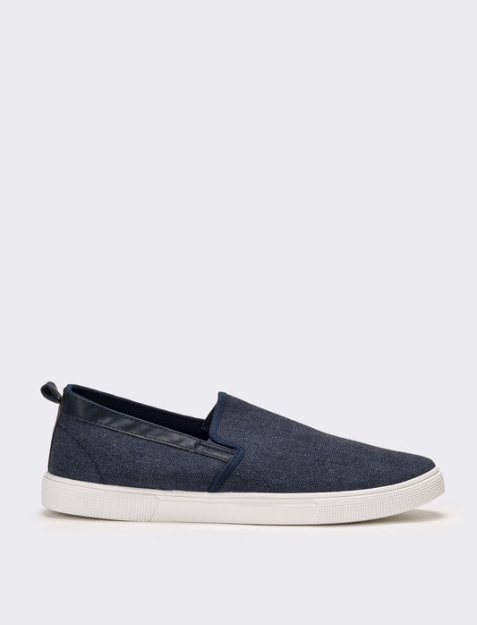 Slip-on da uomo in canvas - Blu