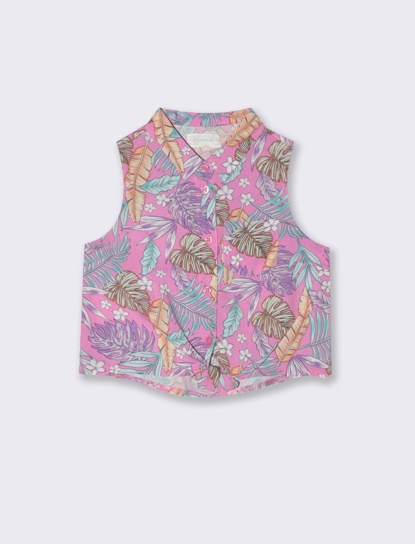 Camicia con fiocco da neonata - Fantasia
