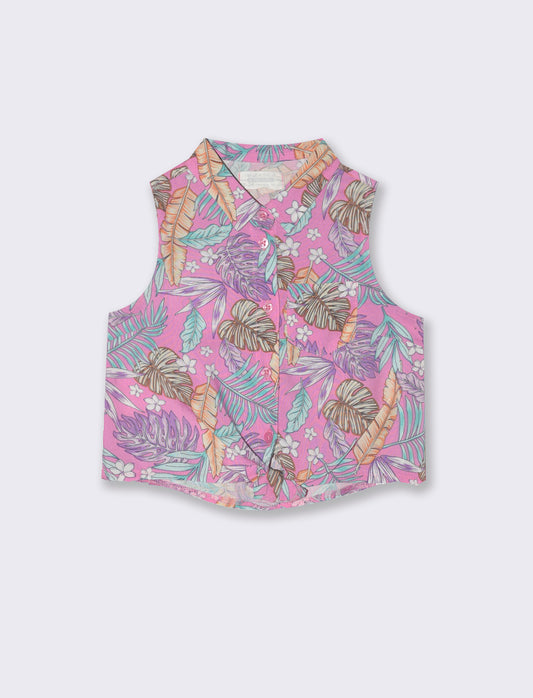 Camicia con fiocco da neonata - Fantasia