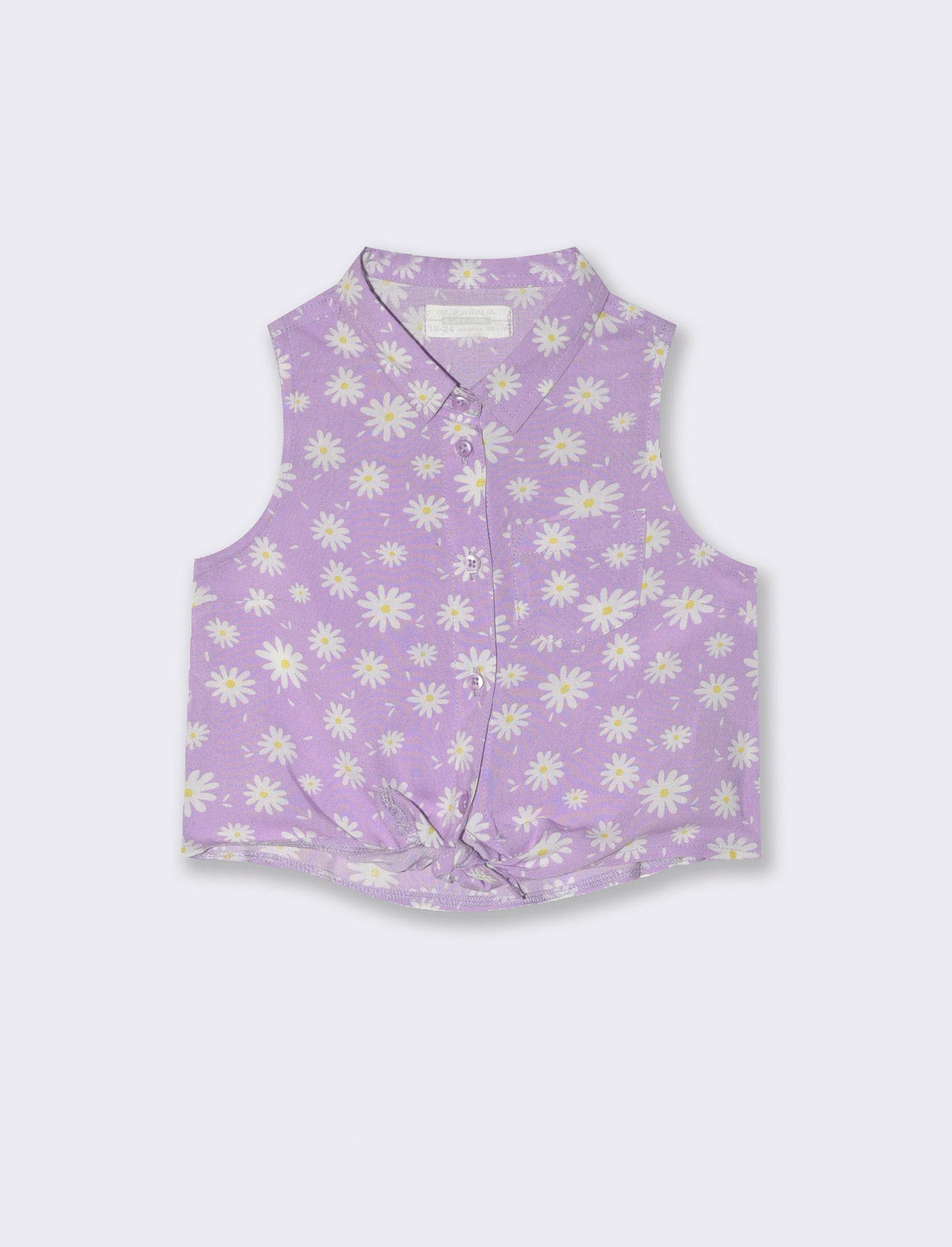 Camicia con fiocco da neonata - Lilla
