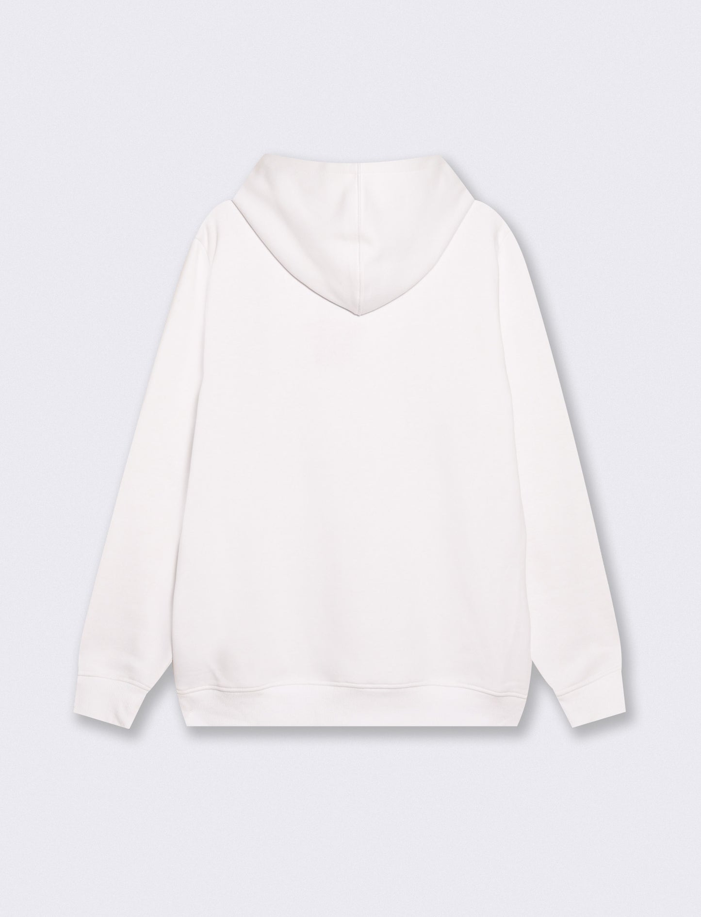 Felpa con cappuccio e stampa moderna - Bianco sporco