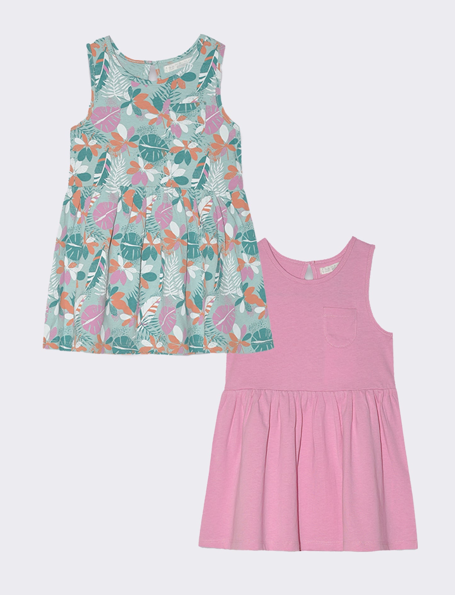 Abito bipack da neonata - Rosa