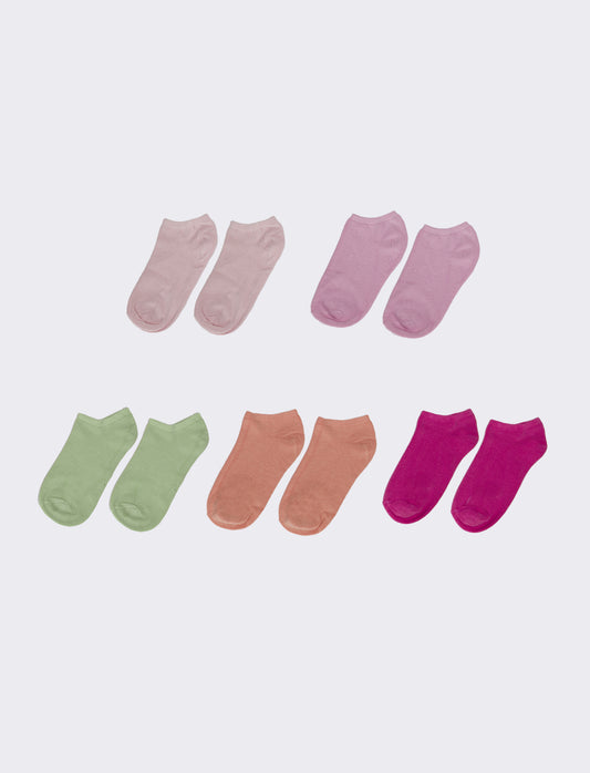 Calzini donna 5 paia corti promozionale - Multicolore