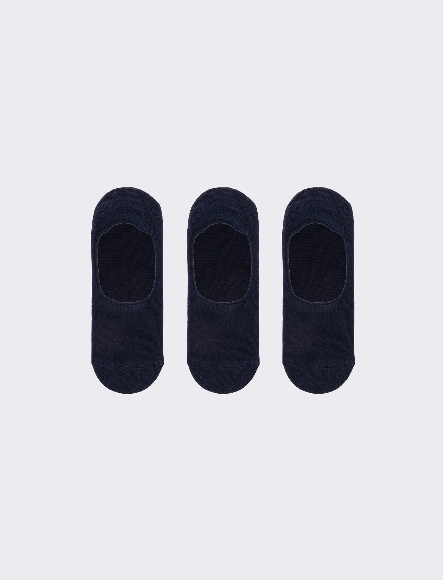 Calzino uomo 3 paia sottopiede con silicone - Blu