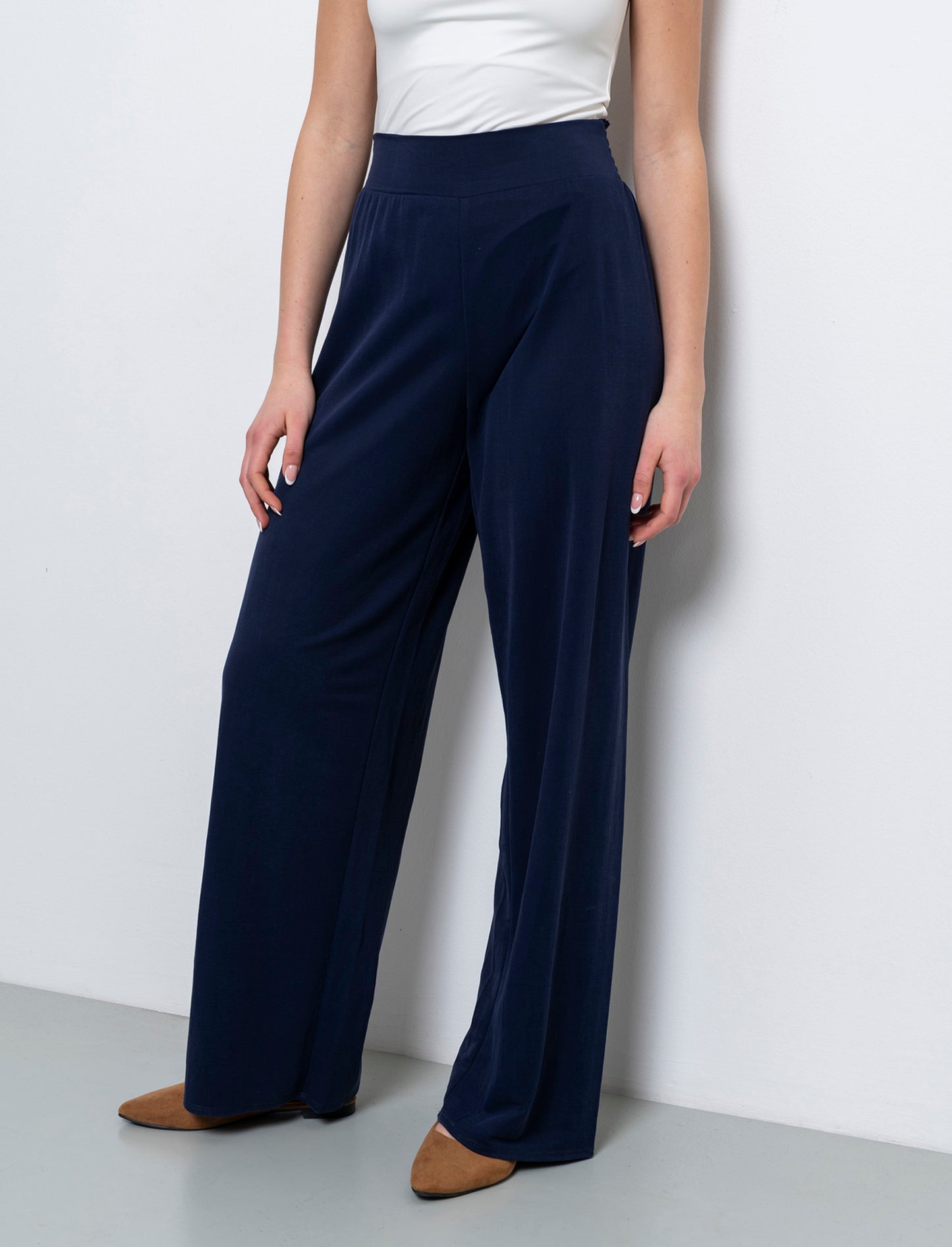 Jogger gamba larga da donna - Blu