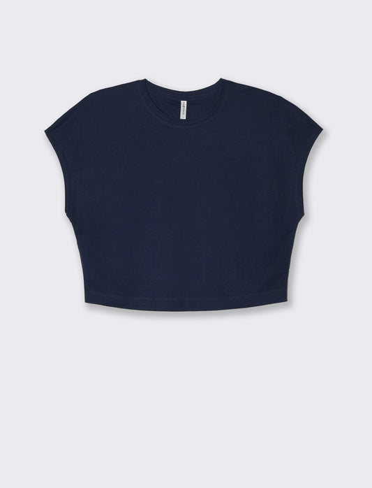 Woman's basic t-shirt for everyday wear - Blue