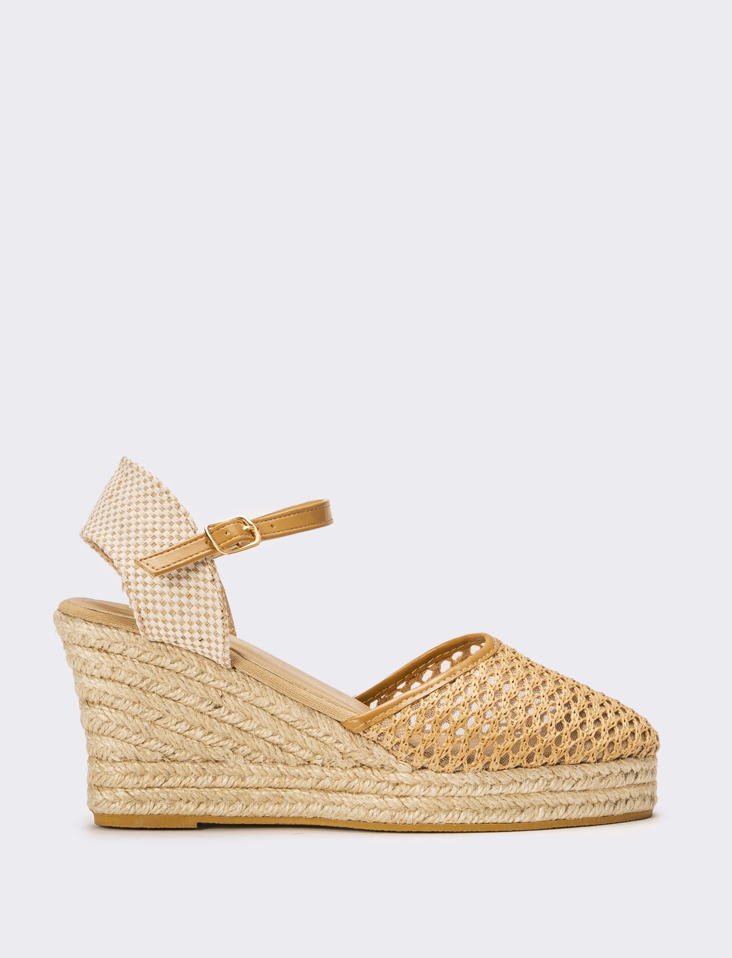 Sandalo Espadrillas in rete da donna - Cammello