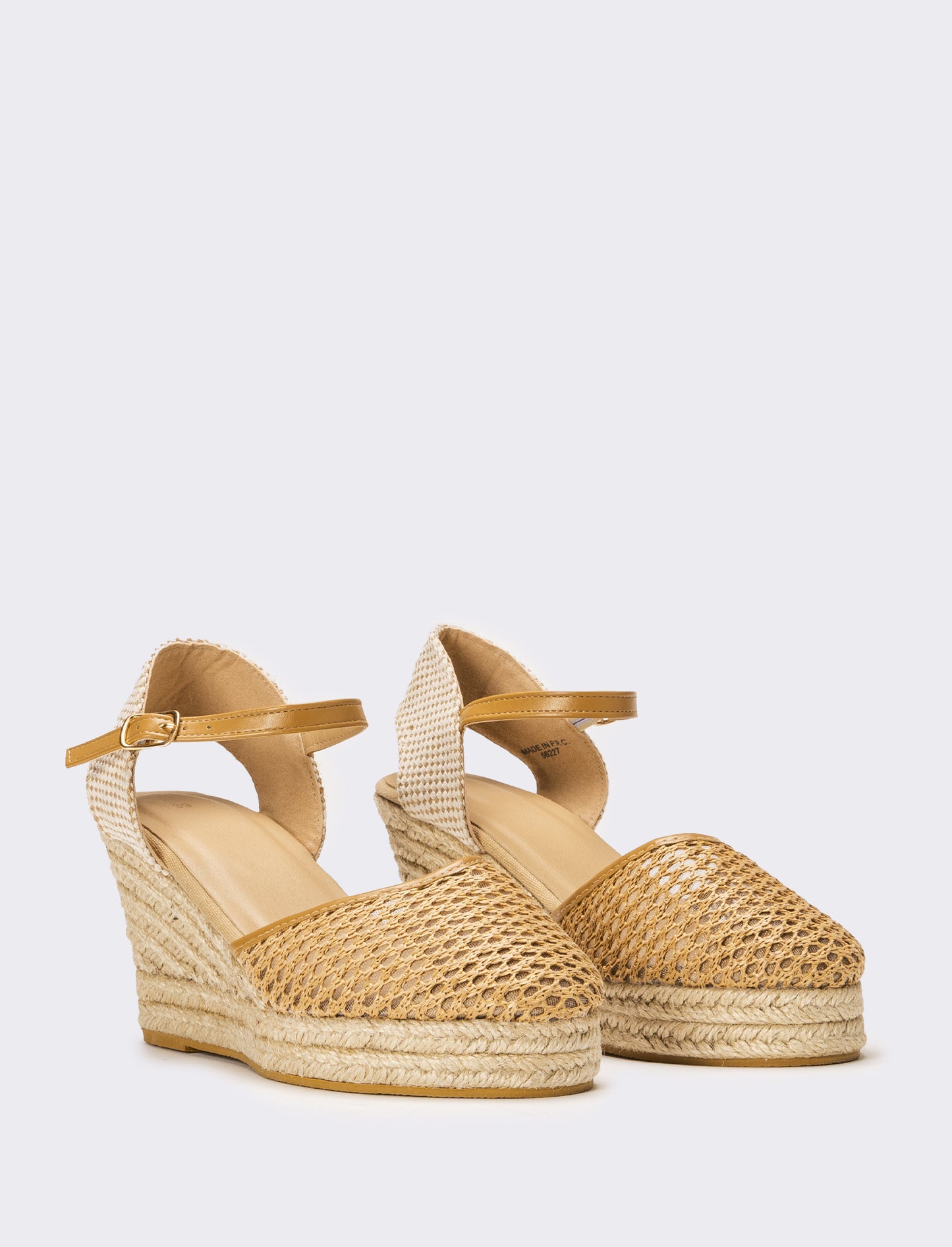 Sandalo Espadrillas in rete da donna - Cammello