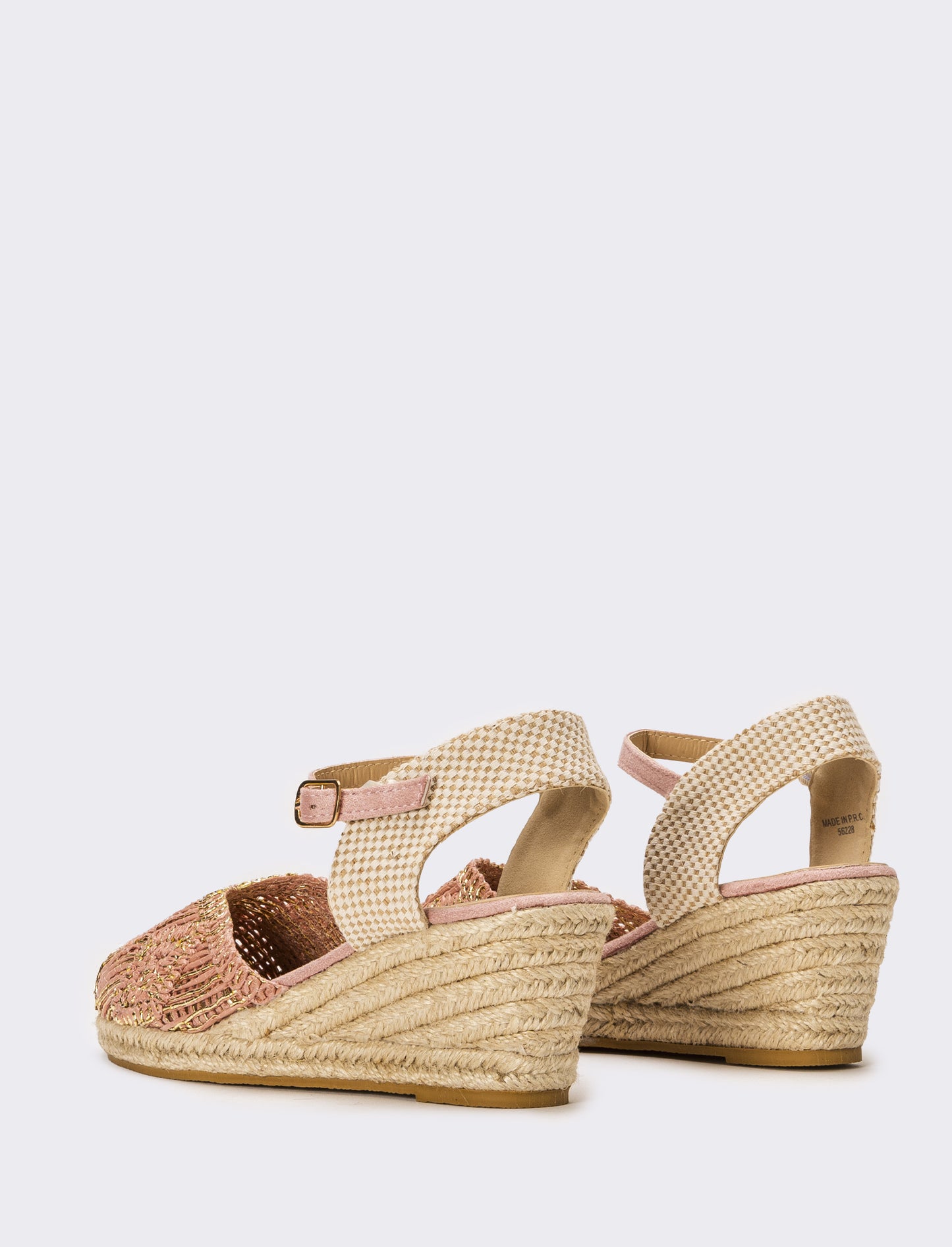 Sandalo Espadrillas in rafia da donna - Rosa