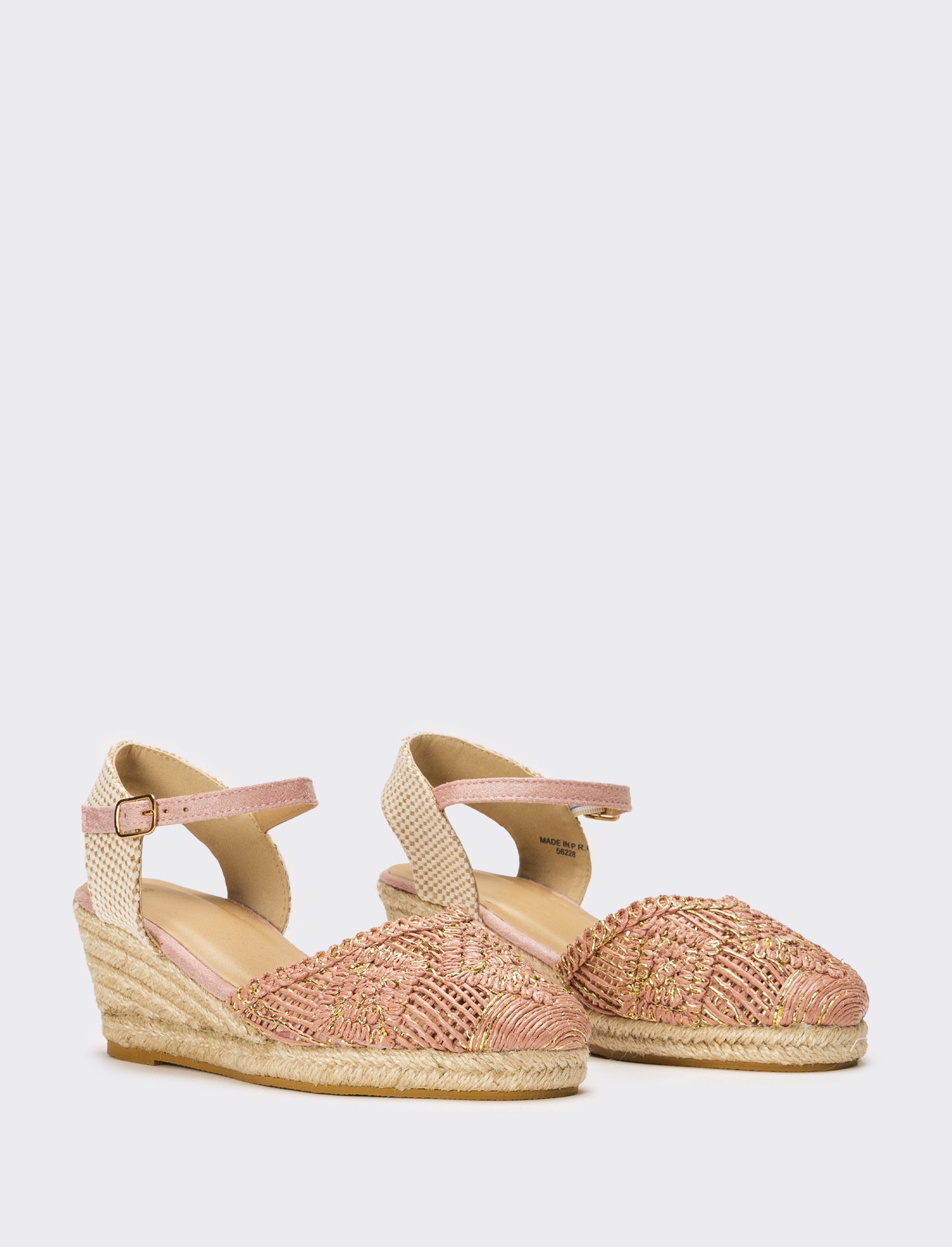 Sandalo Espadrillas in rafia da donna - Rosa