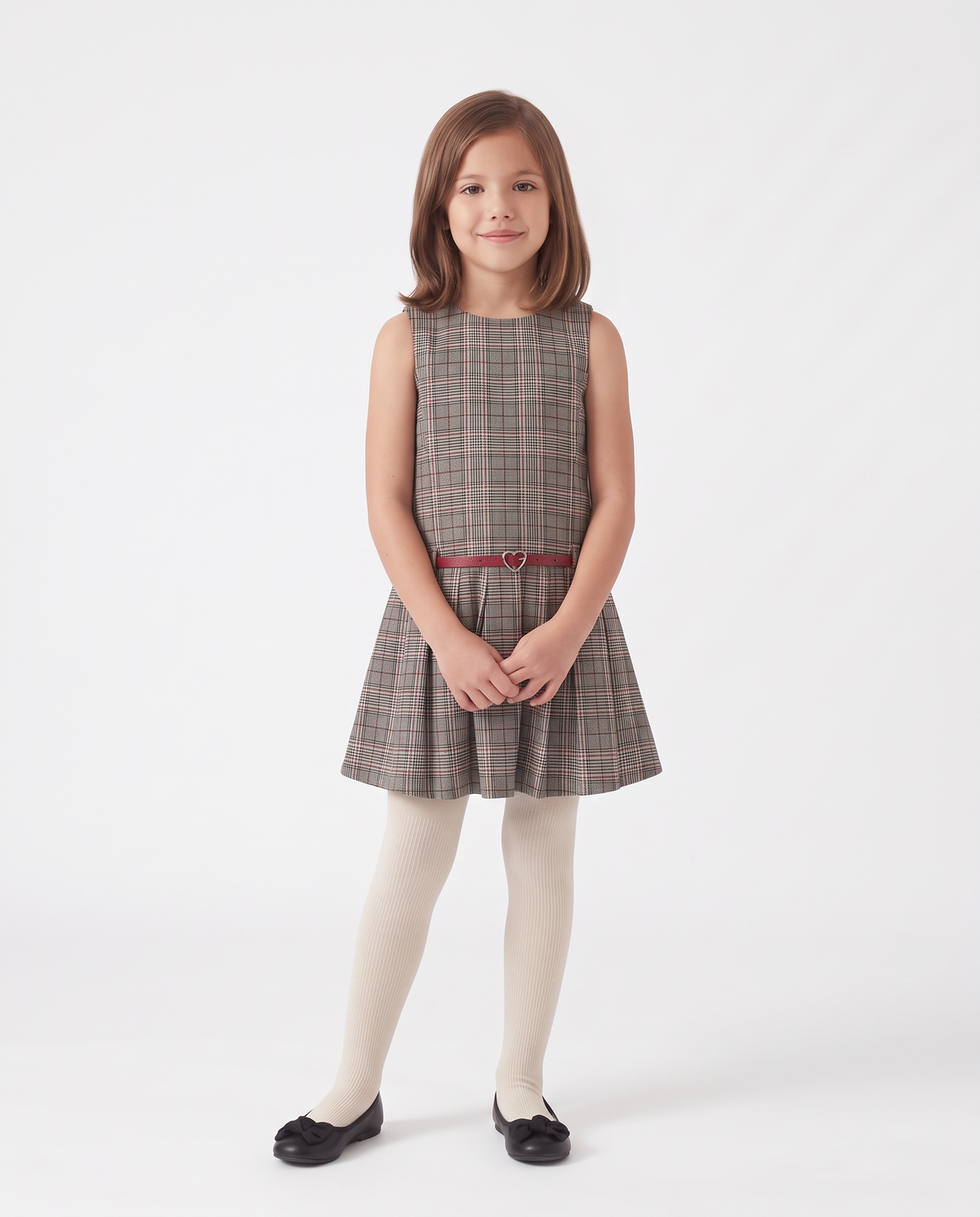 Scottish neck sweater dress for girls - Pattern