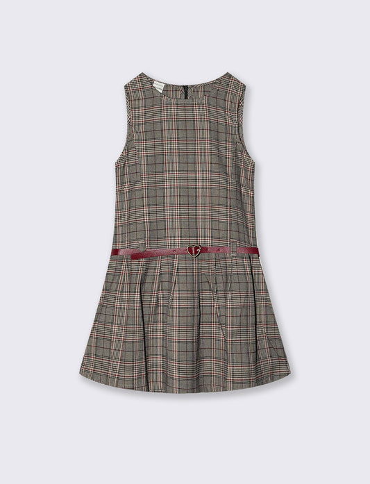 Scottish neck sweater dress for girls - Pattern