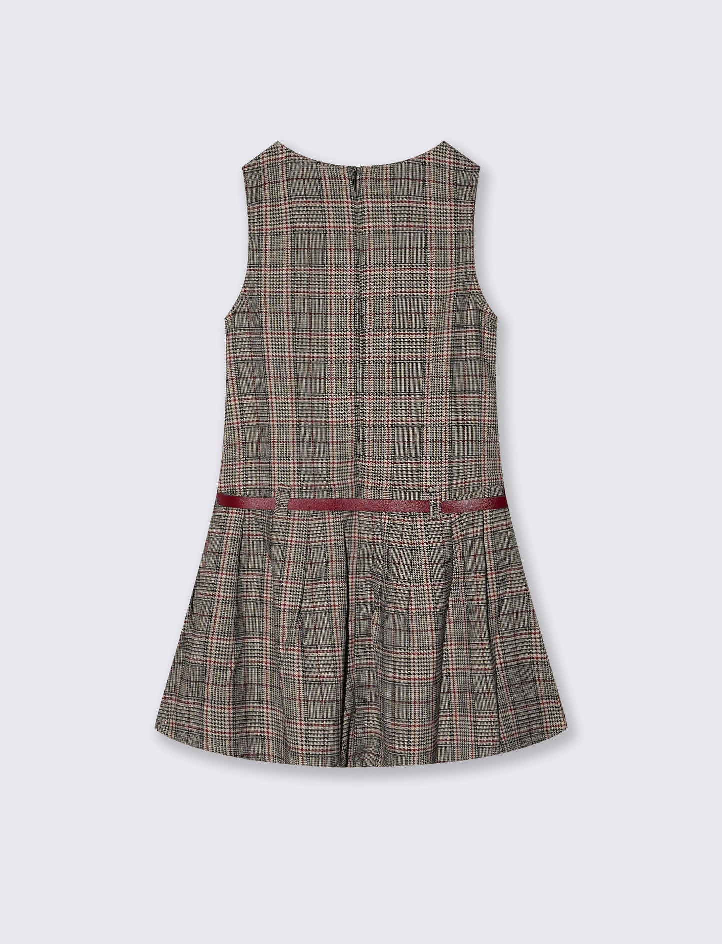 Abito scozzese girocollo da bambina - Quadri