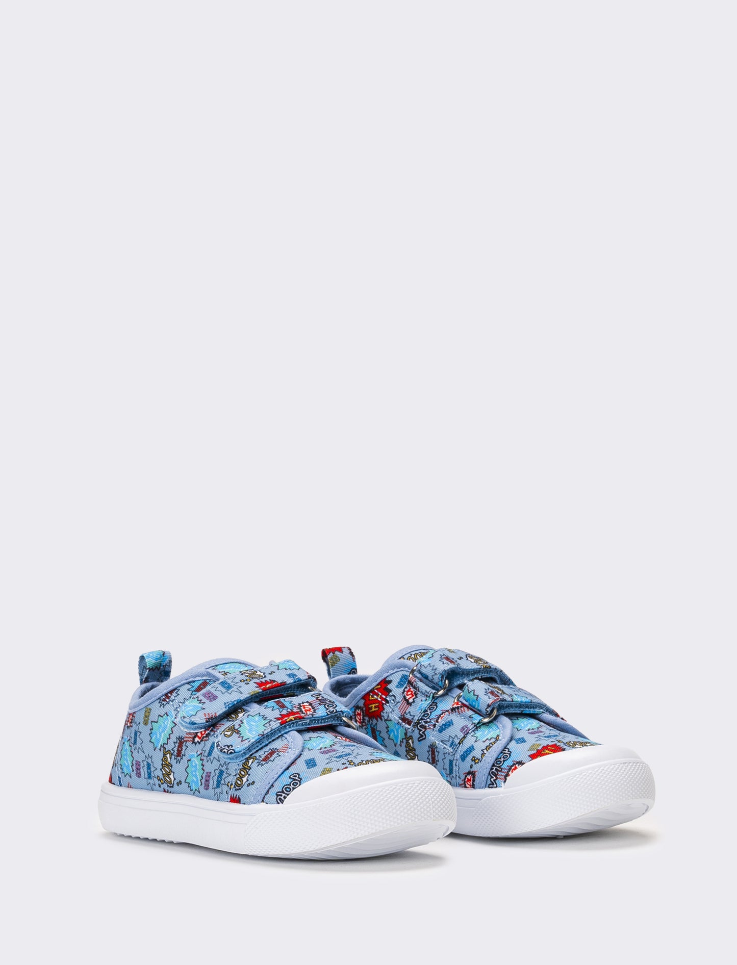 Sneakers con fantasia da bambino - Celeste