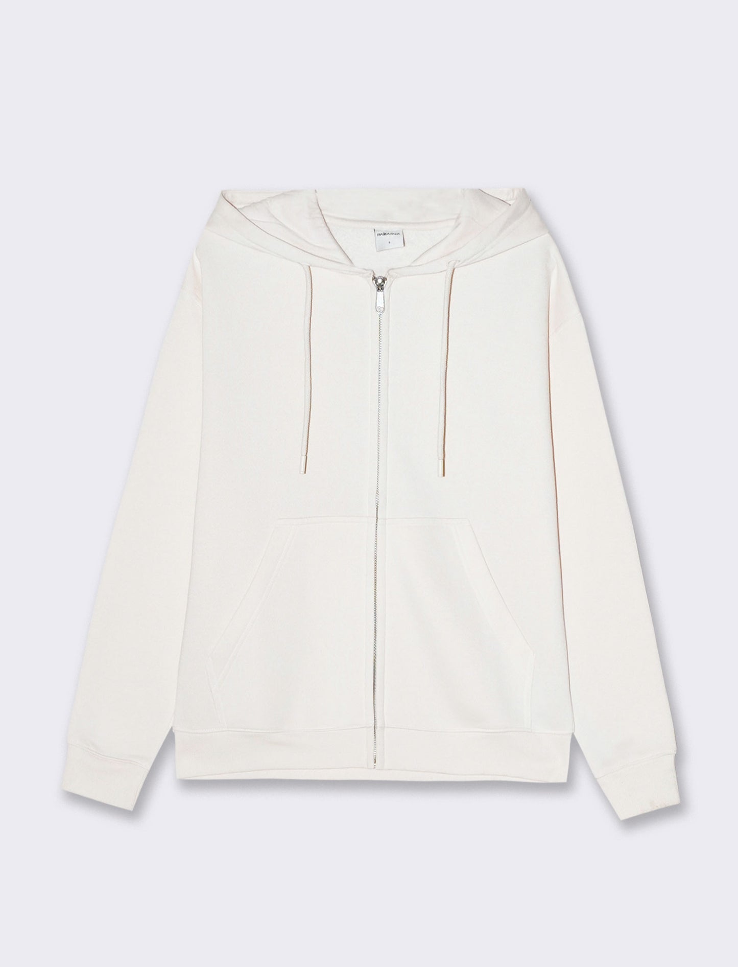 Felpa con cappuccio e zip da donna - Avorio