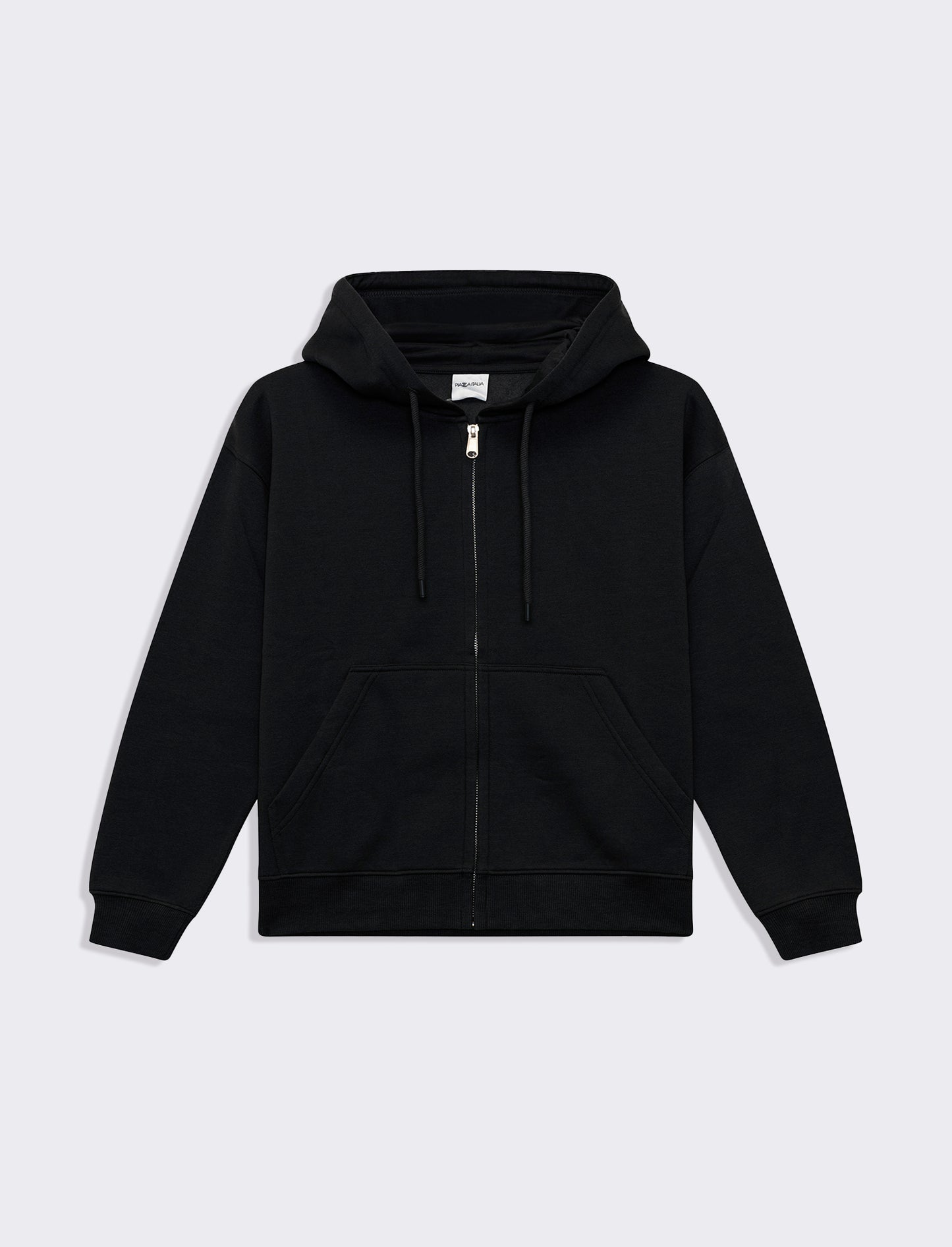 Felpa con cappuccio e zip da donna - Nero