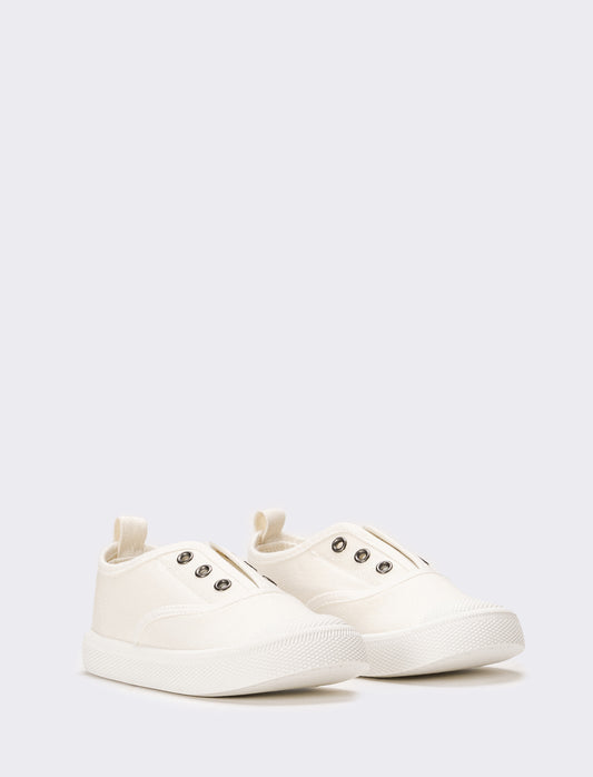 Scarpa da bambina in canvas - Bianco