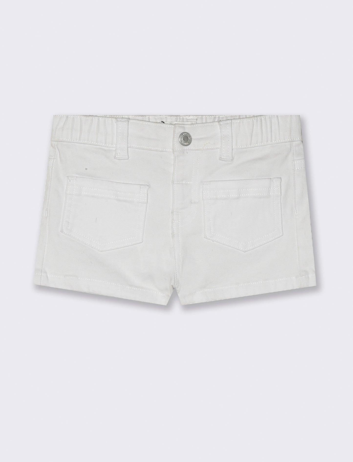 Short con tasche da neonata - Bianco