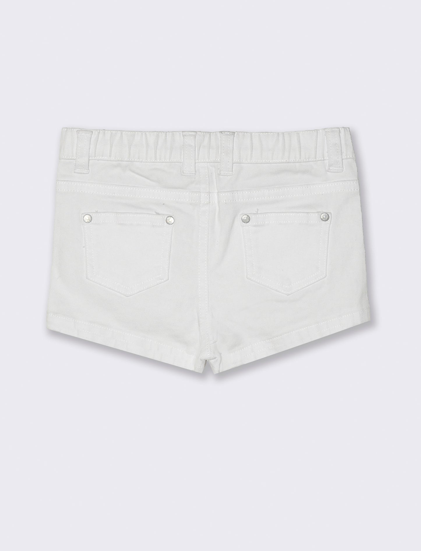 Short con tasche da neonata - Bianco