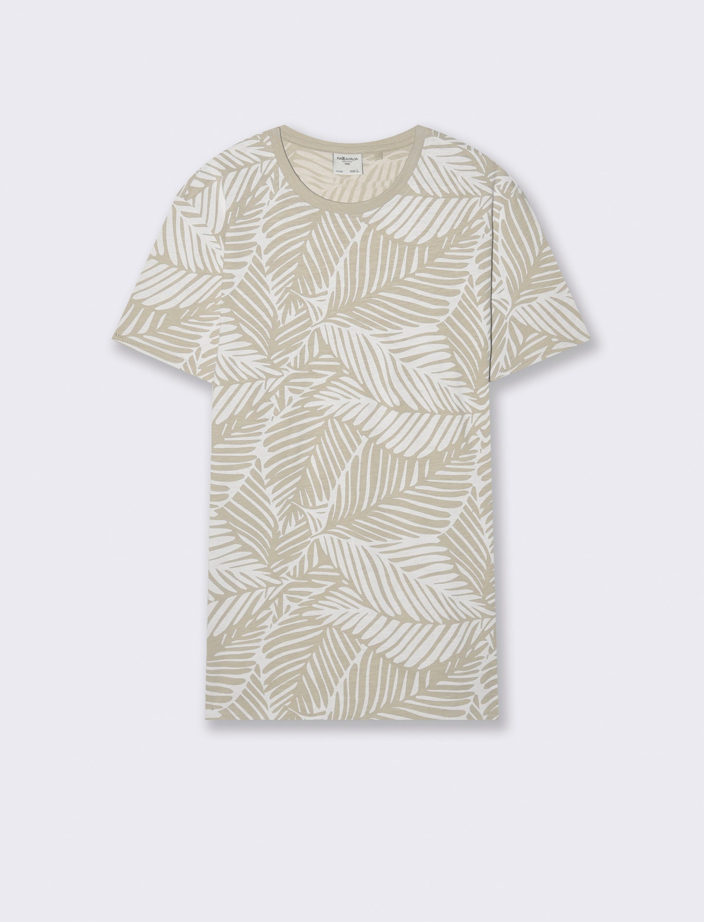 T-shirt in cotone con stampa all over da uomo - Grigio ghiaccio