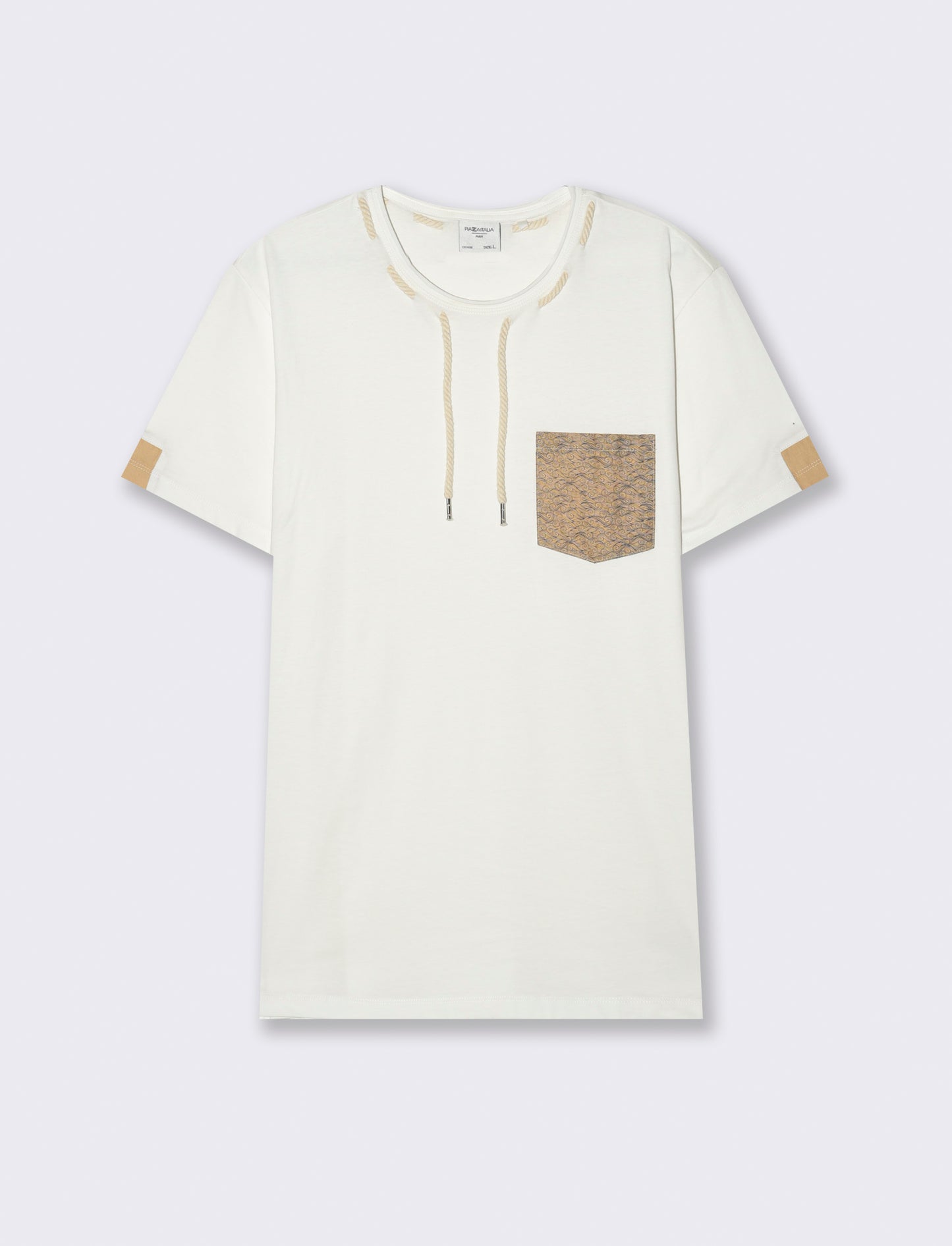 T-shirt con coulisse da uomo - Bianco