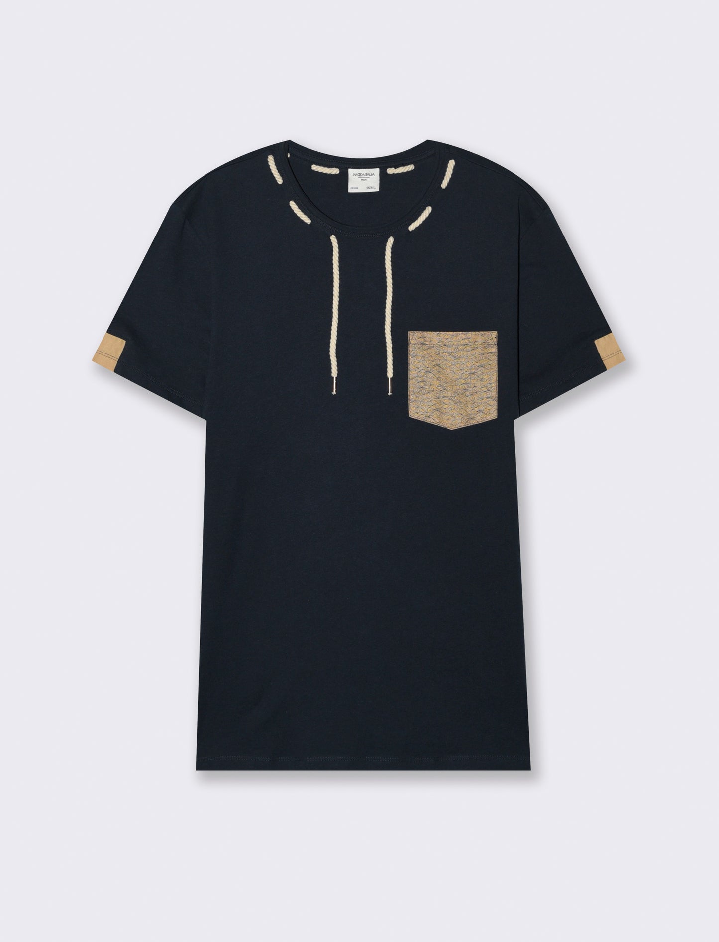 T-shirt con coulisse da uomo - Blu